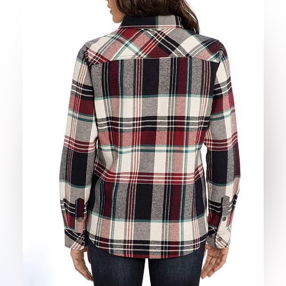 NWT Orvis Pinnacle Shirt Jacket Plaid Women’s Medium Classic Collection Snap Top - Picture 2 of 14